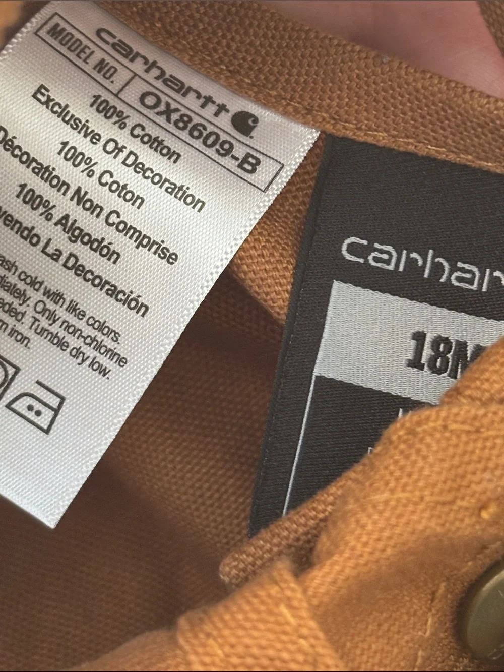 Carhartt baby overalls